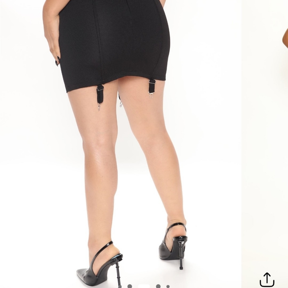 Nwot black corset midi skirt - Picture 4 of 6